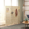 Natural Wood Folding Privacy Screen