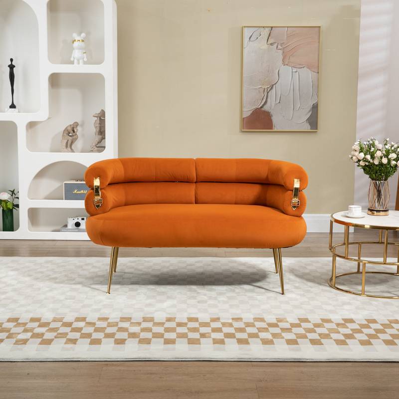 Chic Mini Loveseat in Orange