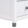 Charming Kids' Nightstand with Two Drawers in White and Gray