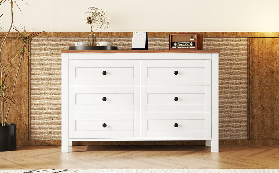 Charming Rustic Dresser with Six Drawers