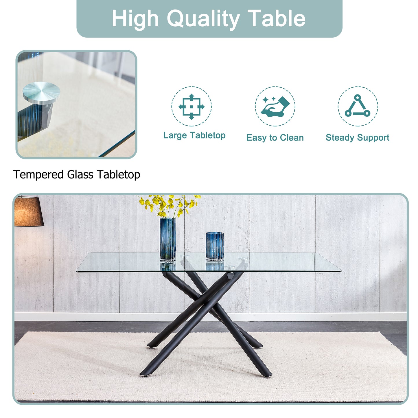 Sleek Glass Dining Table for Stylish Gatherings