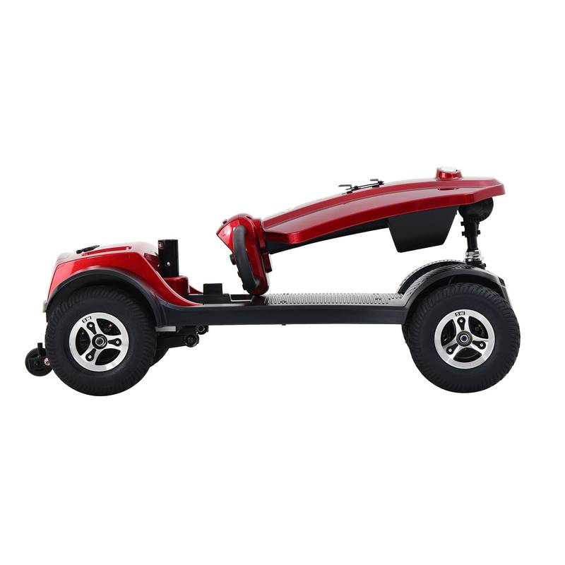 Red MAX PLUS Mobility Scooter - Compact Adventure with Cup Holders & USB Charger!