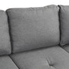 Cozy Gray Reversible Sectional Sofa with Storage Ottoman