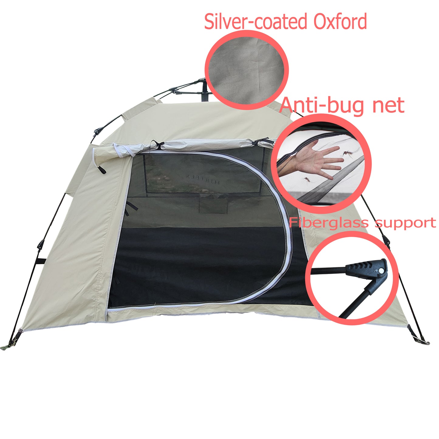 Quick Set Adventure Tent - Waterproof & UV-Resistant for 2-3 People