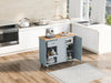 Rolling Kitchen Island with Foldable Top and Storage