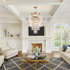 Radiant Gold Crystal Chandelier