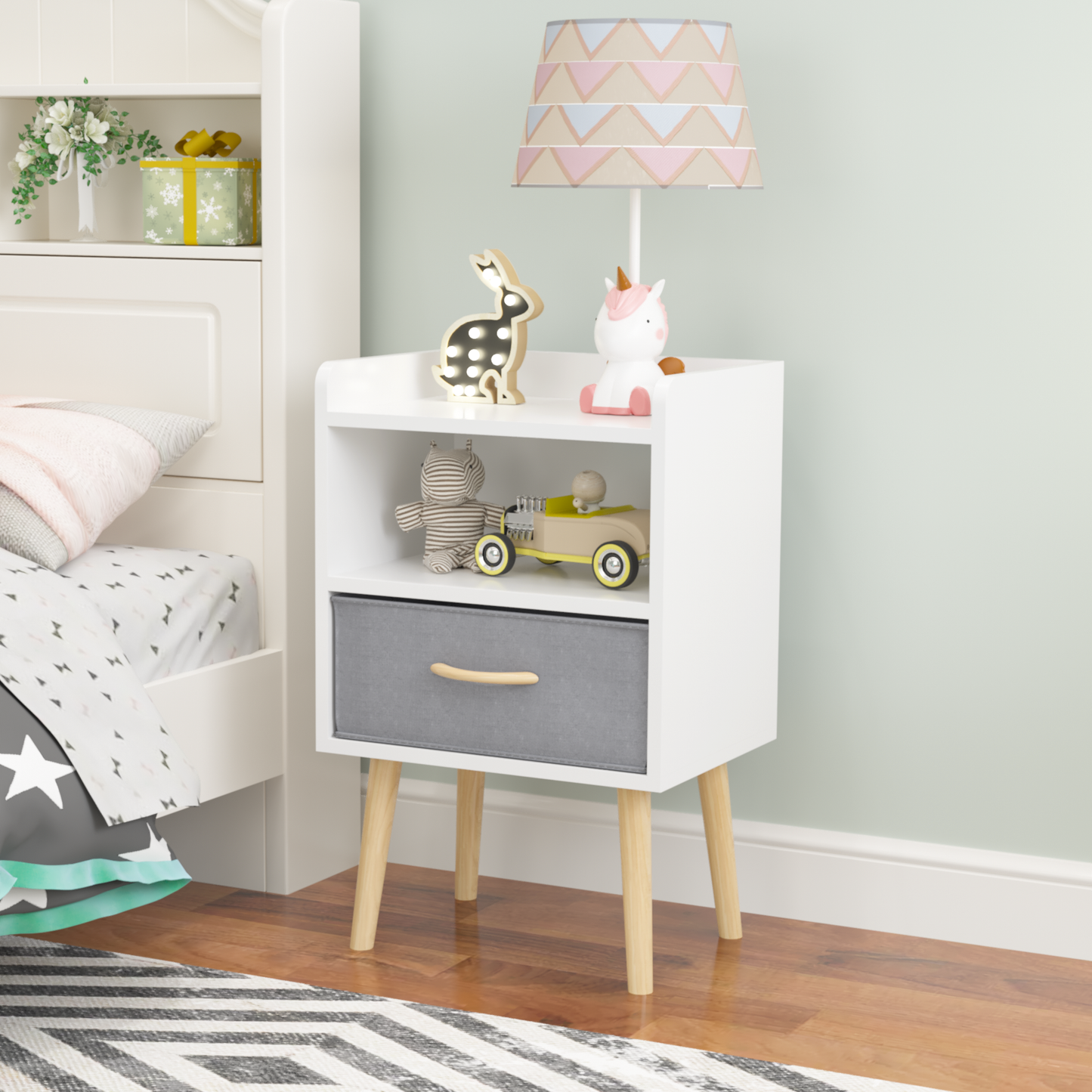 Cozy Collapsible Nightstand with Storage