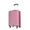 Pink Pop Luggage Duo: Lightweight Suitcases with Spinner Wheels