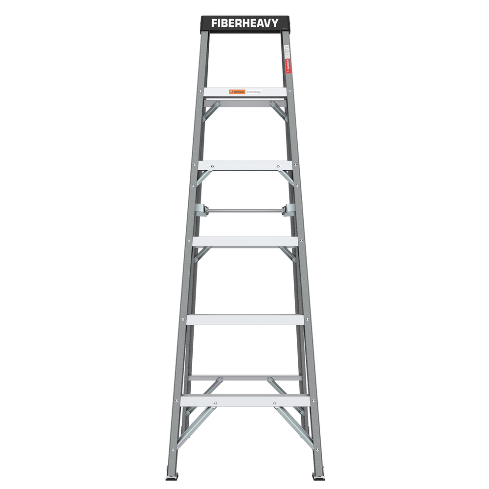 Sturdy Grey Fibreglass Step Ladder