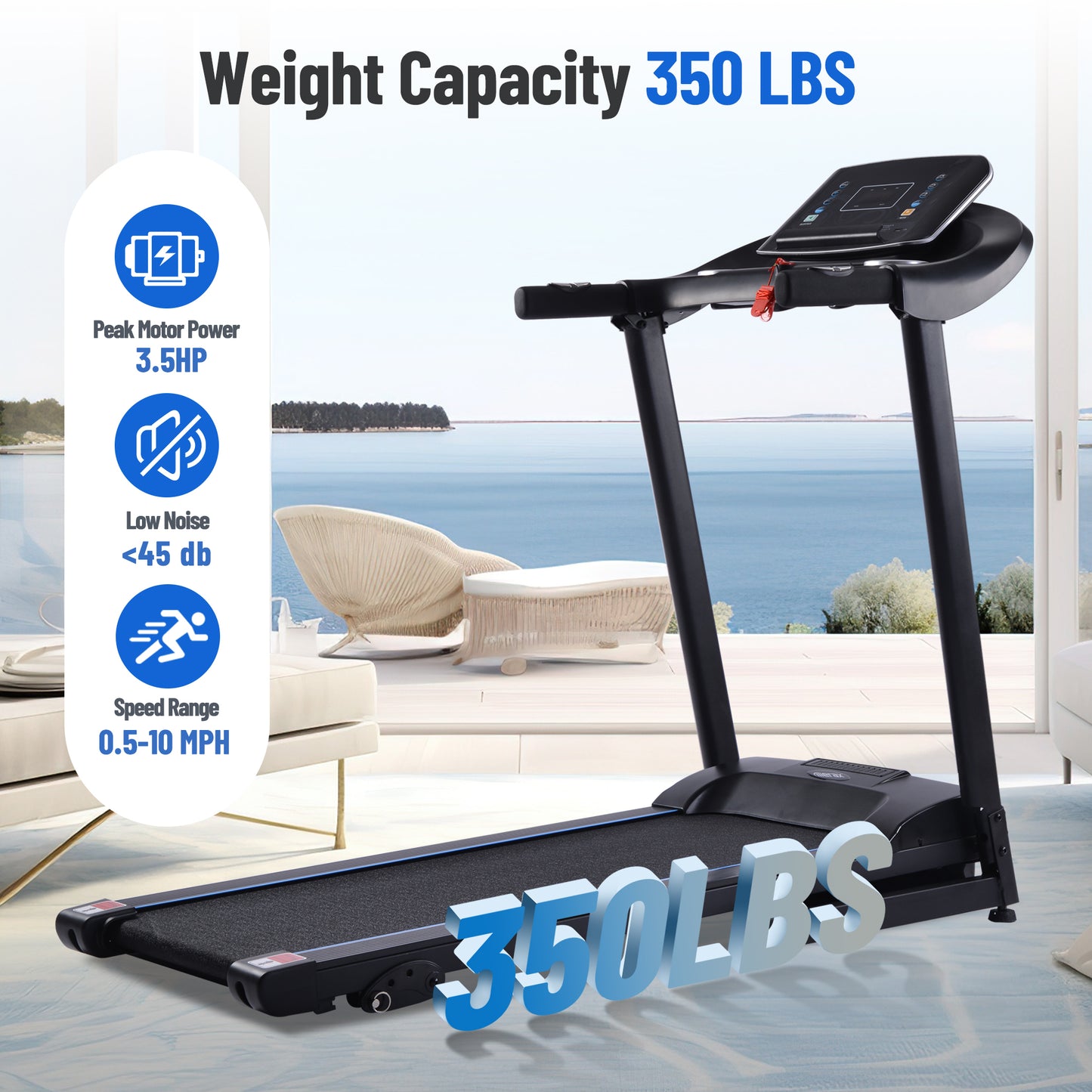 Ultimate Home Treadmill with Speakers and Adjustable Incline