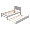 Chic Grey Twin Bed with Trundle
