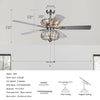 Chic Crystal Fandelier with Reversible Blades