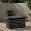 Cozy Rectangular Iron Fire Pit with Hidden Tank Cover