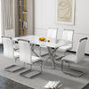 Sleek Marble Dining Table with Silver Legs for Stylish Gatherings