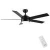 Sleek Black Ceiling Fan with Light