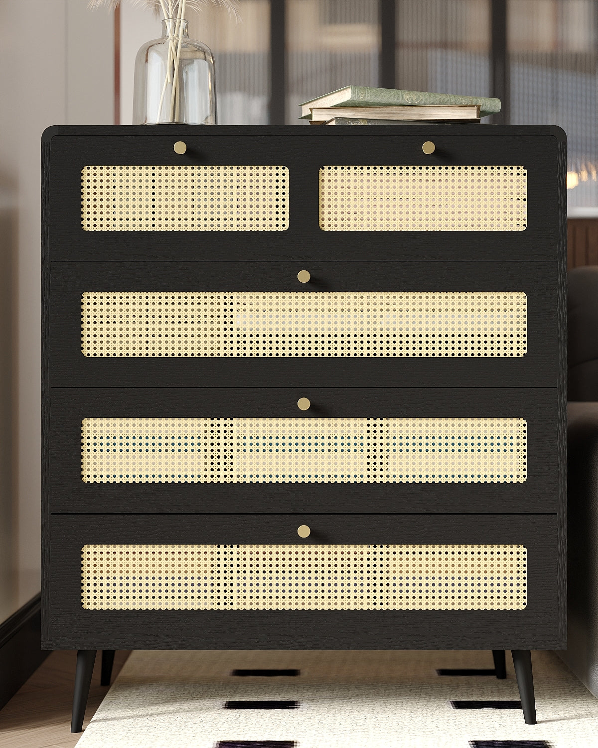 Rattan Charm Dresser - Stylish Storage for Any Room