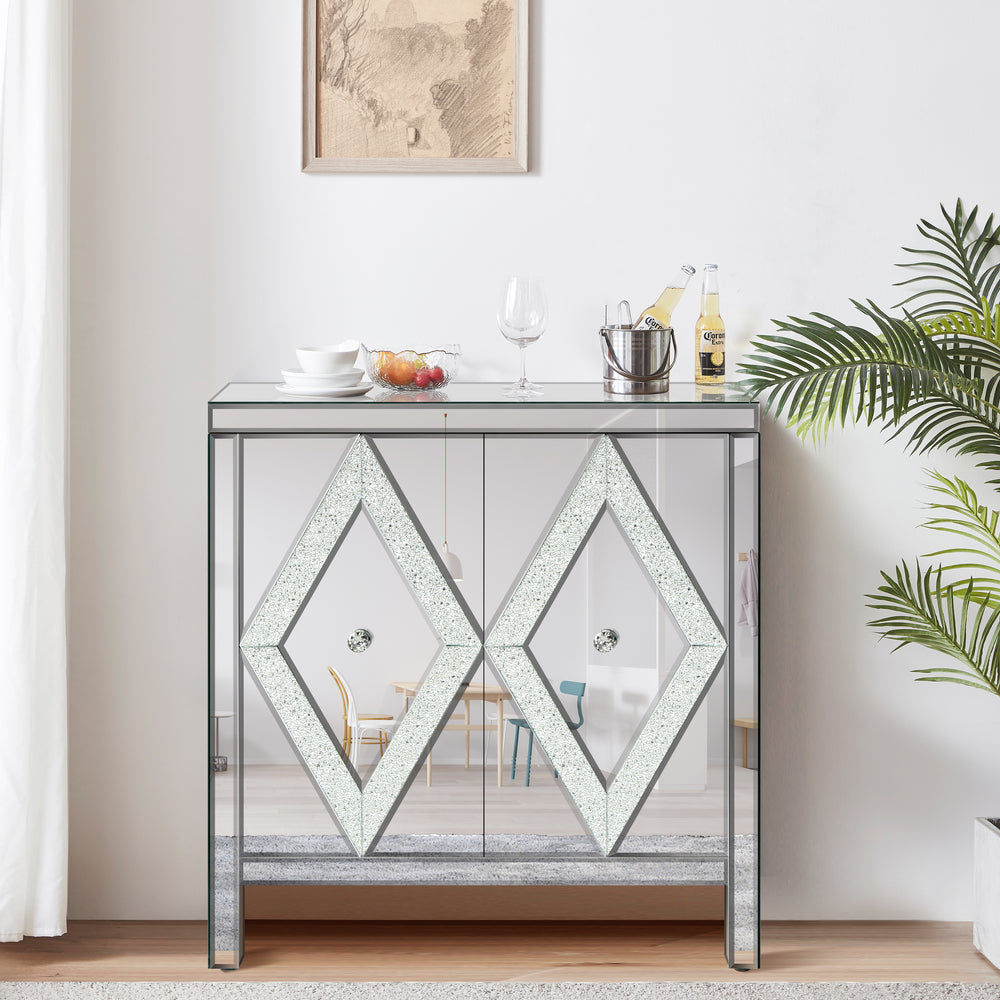 Diamond Trim Mirror Cabinet: Stylish Storage for Every Room