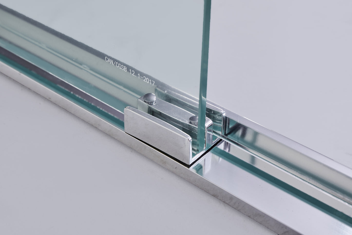 Sleek Slide Shower Door - Clear Safety Glass & Chrome Finish