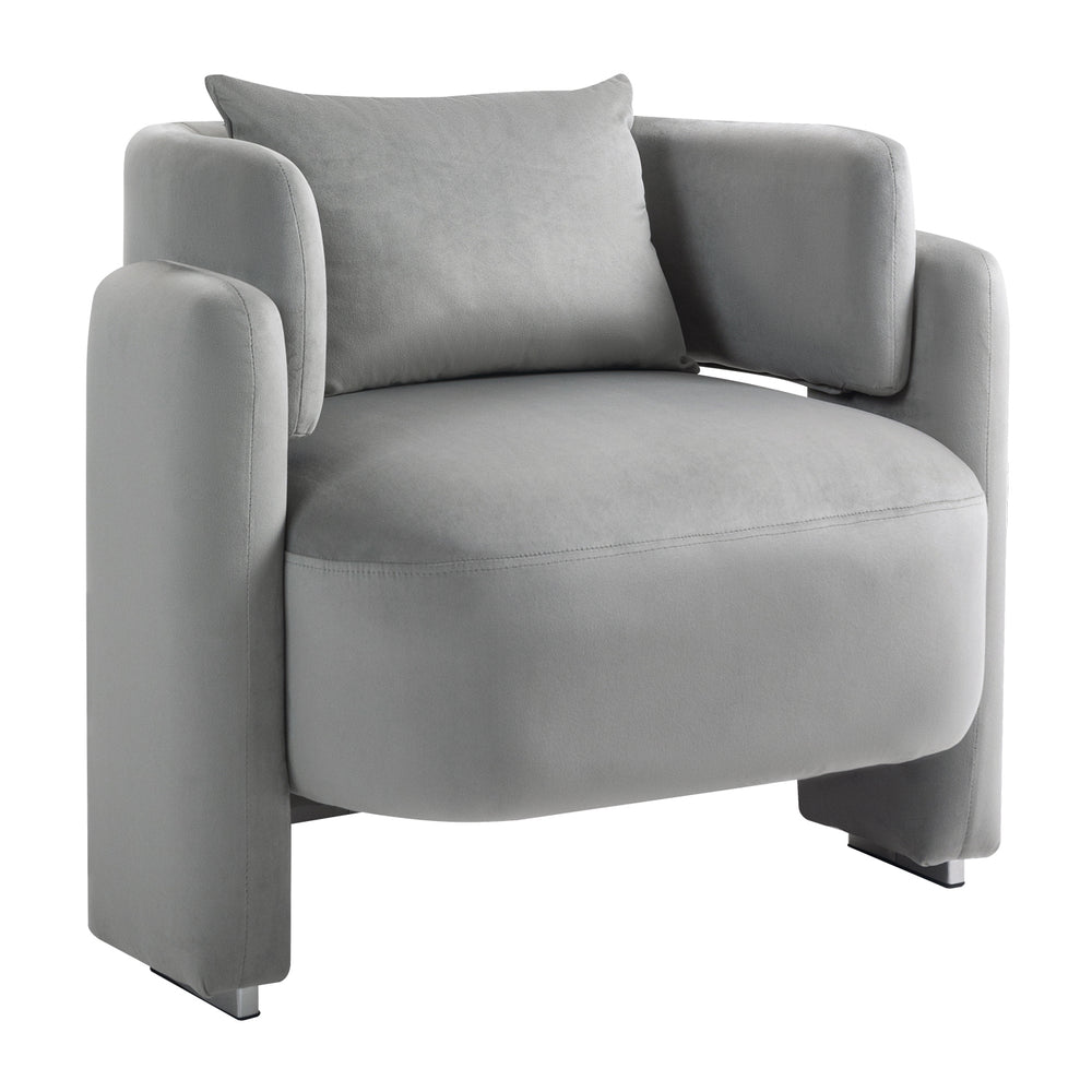 Chic Velvet Lounge Chair with Pillows