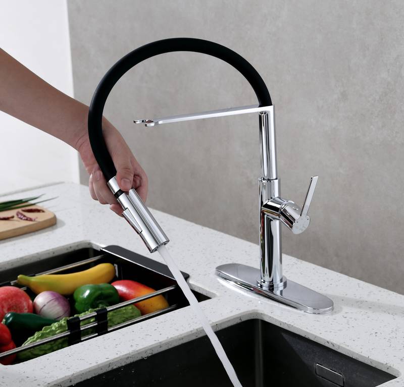 Sleek Pull-Down Kitchen Faucet