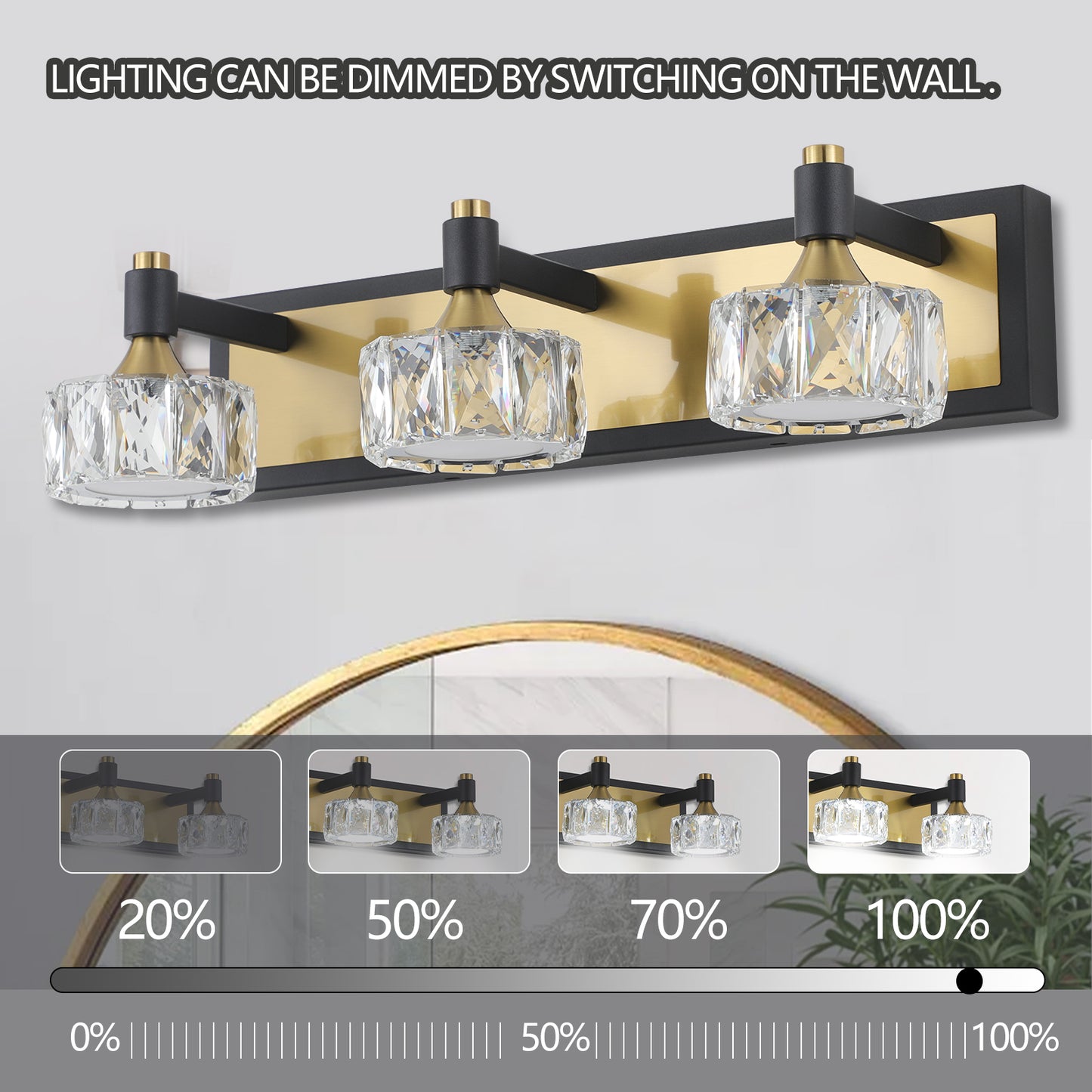 Glam Shine LED Bathroom Vanity Light