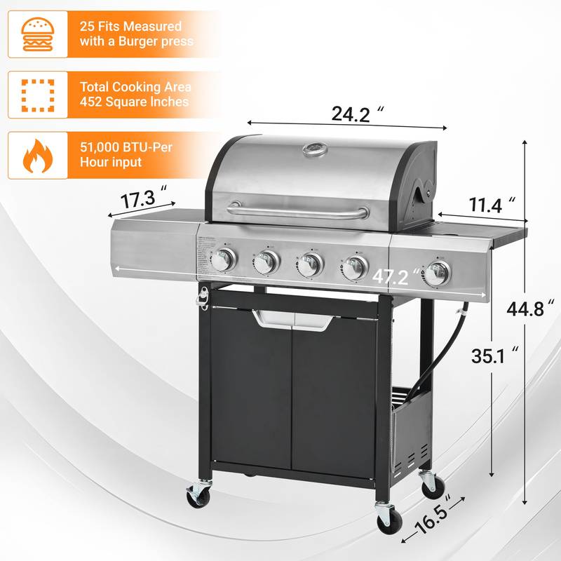 SizzlePro Outdoor 4-Burner Grill
