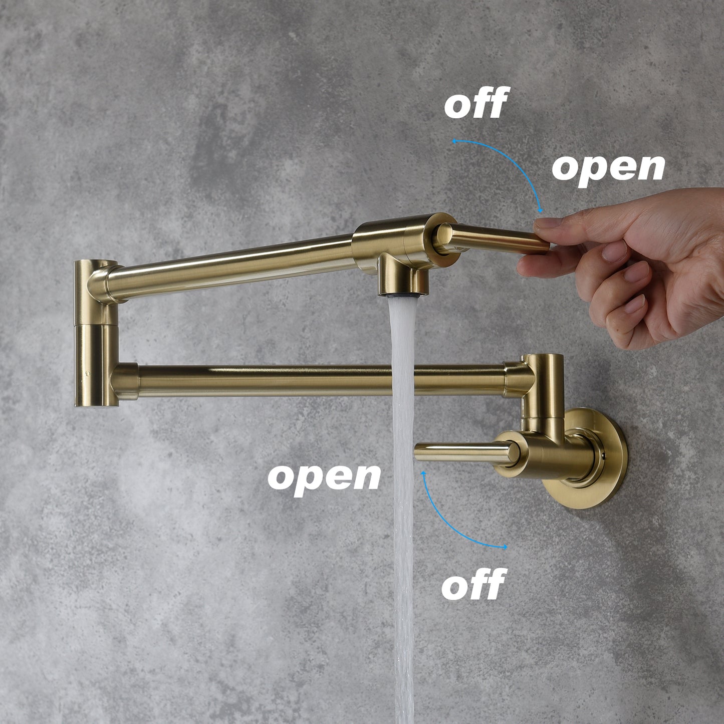 Wall-Mounted Pot Filler Faucet