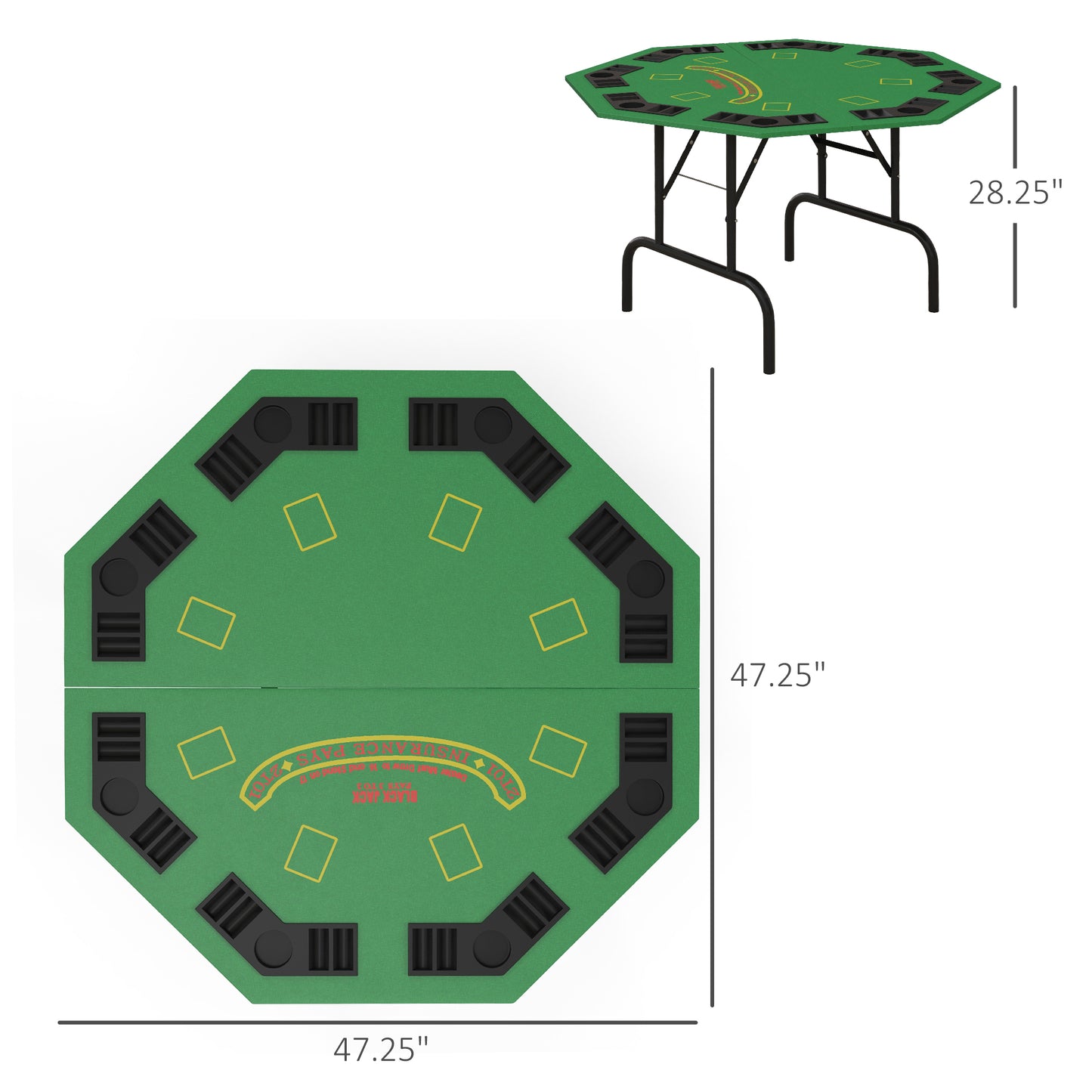 Ultimate Foldable Poker Table - Fun for 8 Players!