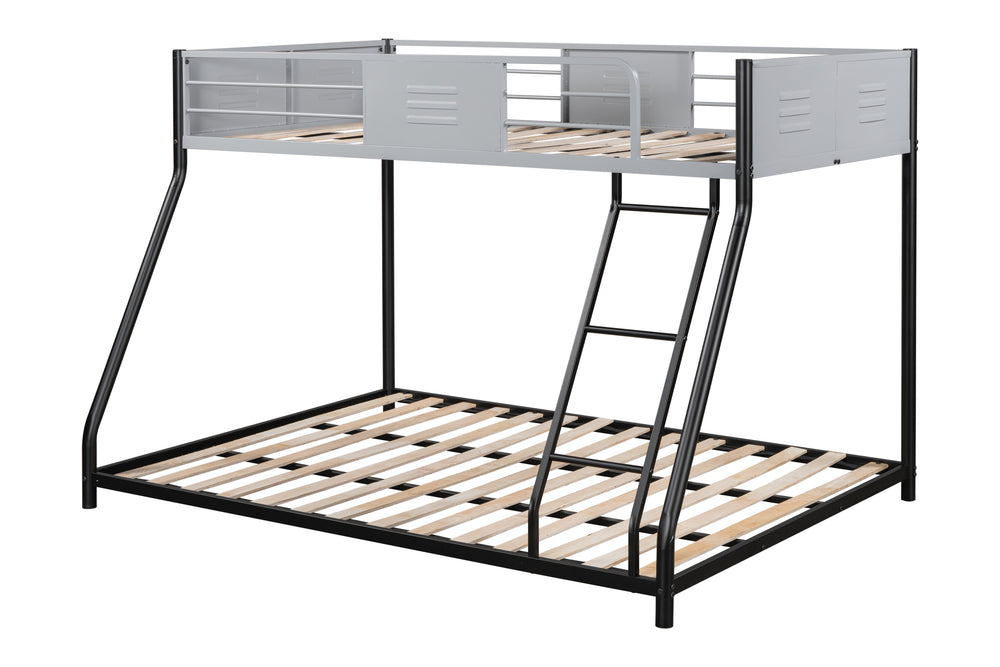 Sturdy Metal Bunk Bed with Safety Guardrails