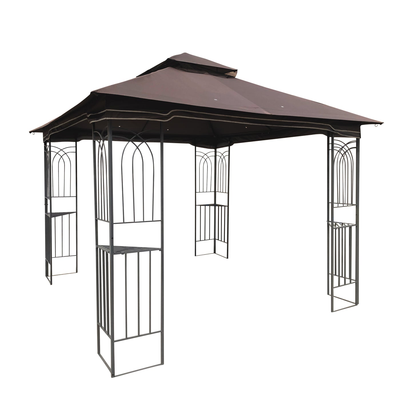 Cozy Garden Gazebo with Mosquito Net and Breezy Double Roof