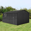 Chic Black Garden Shed with Window