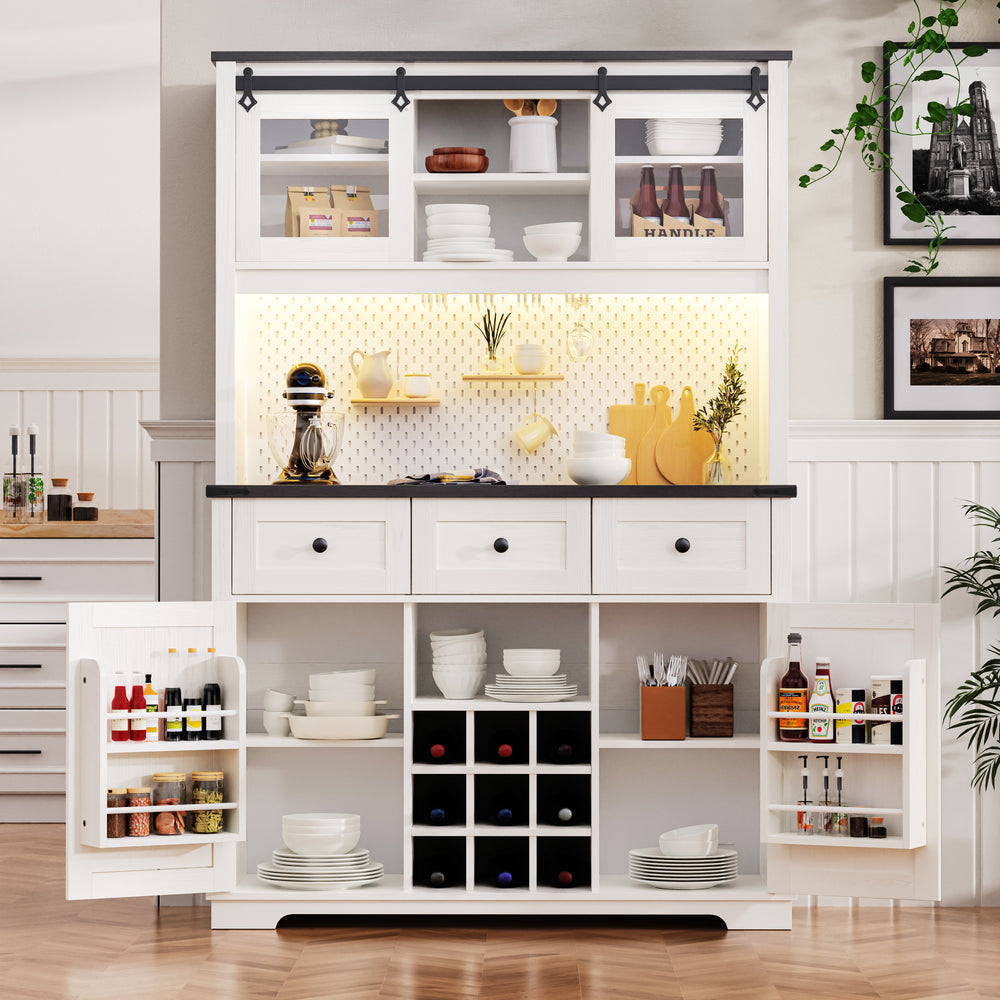 Rustic Farmhouse Pantry Bar Cabinet