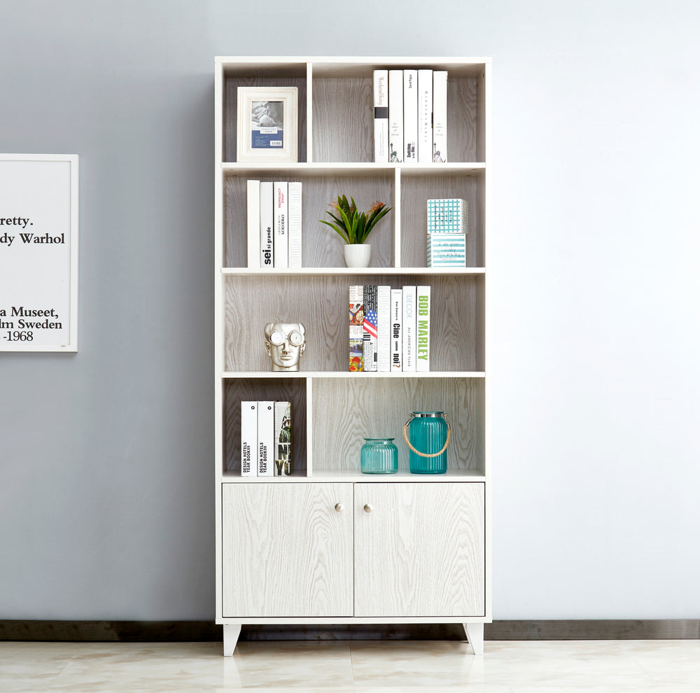 Chic White Door Bookcase