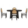 Vintage Vibes Dining Set: Extendable Table & Cozy Upholstered Chairs