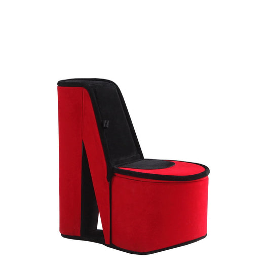 Chic High Heel Jewelry Box in Red Velvet