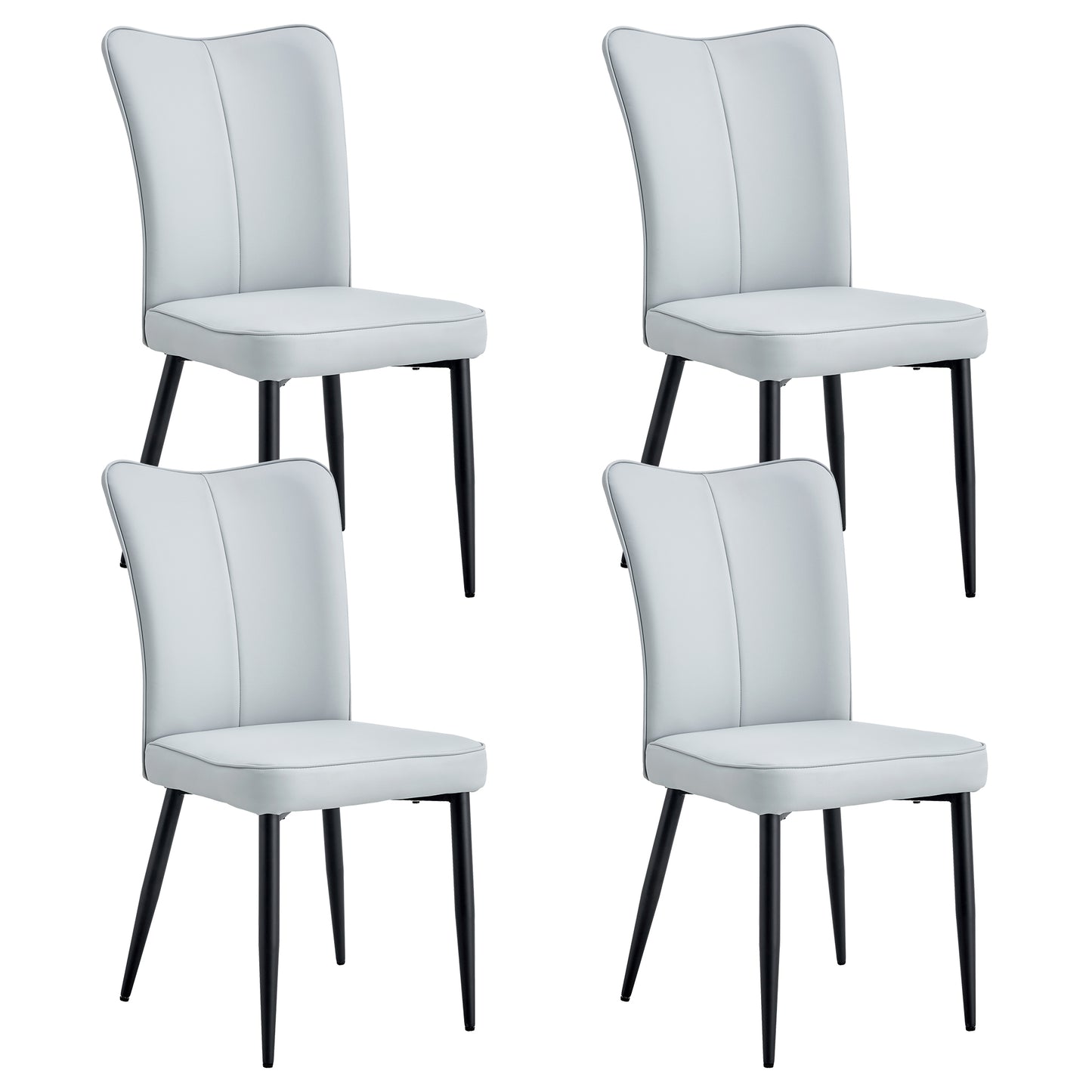 Chic Gray Dining & Office Chair Set