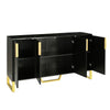 Sleek Black Modern Sideboard with Adjustable Shelves