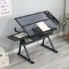 Versatile Black Drafting Table & Chair Set