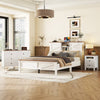 Charming Farmhouse Queen Bedroom Set with Storage Headboard & Nightstand