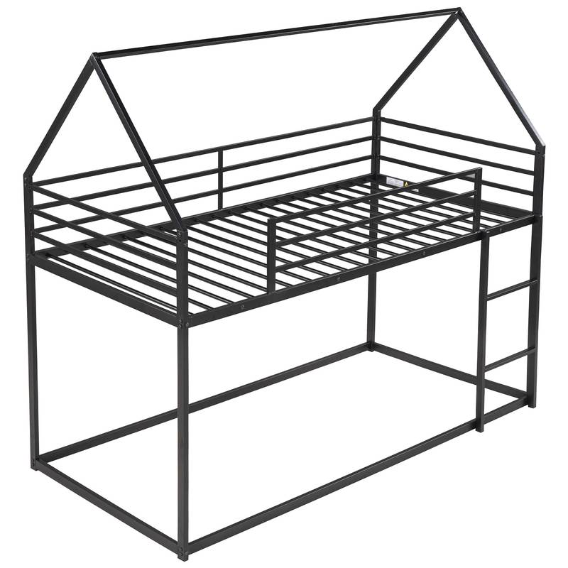 Cozy Black House Bunk Bed