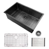 Sleek Black Undermount Kitchen Sink
