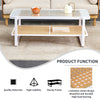 Sleek White Double Layer Coffee Table