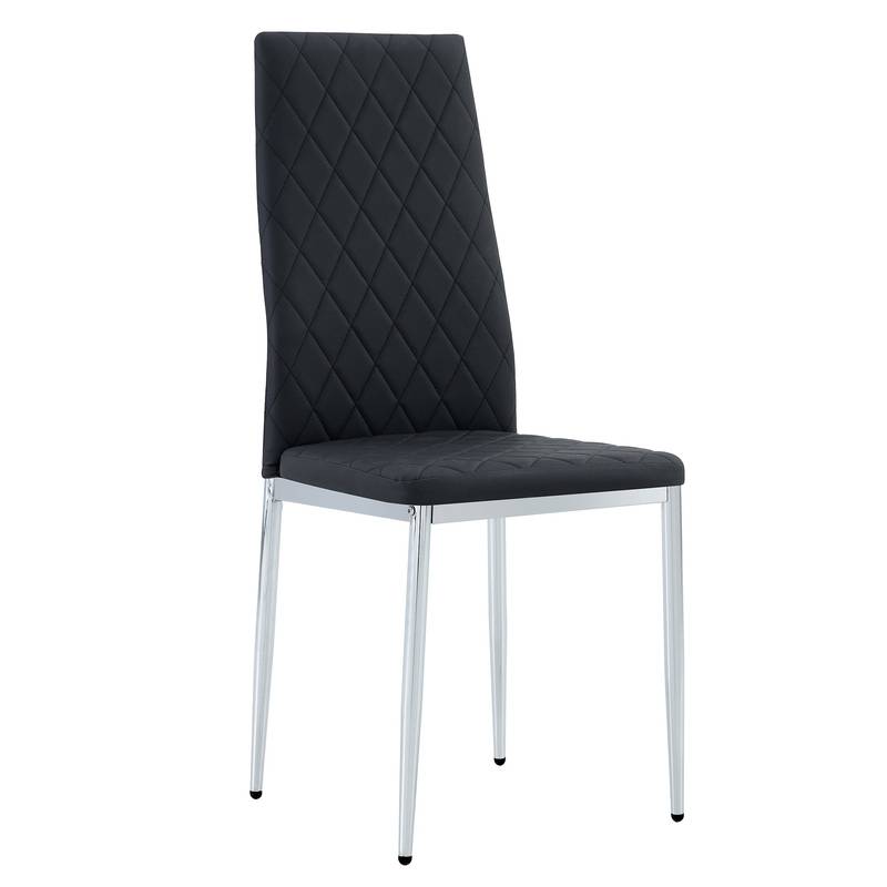 Chic Checkered Dining Chair Set