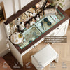 Glam Glow Vanity: Bright Mirror Makeup Table with Adjustable Lights & Storage Drawers