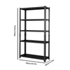 Versatile Black Storage Rack - Five-Tier Display & Organization Solution