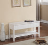 Chic White Wooden Shoe Bench with Storage