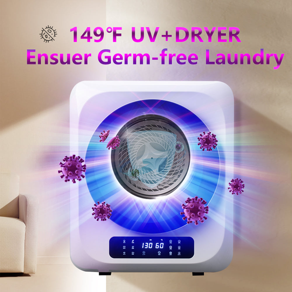 Quick Dry Mini Tumble Dryer - Portable, Stylish & UV Sanitizing!