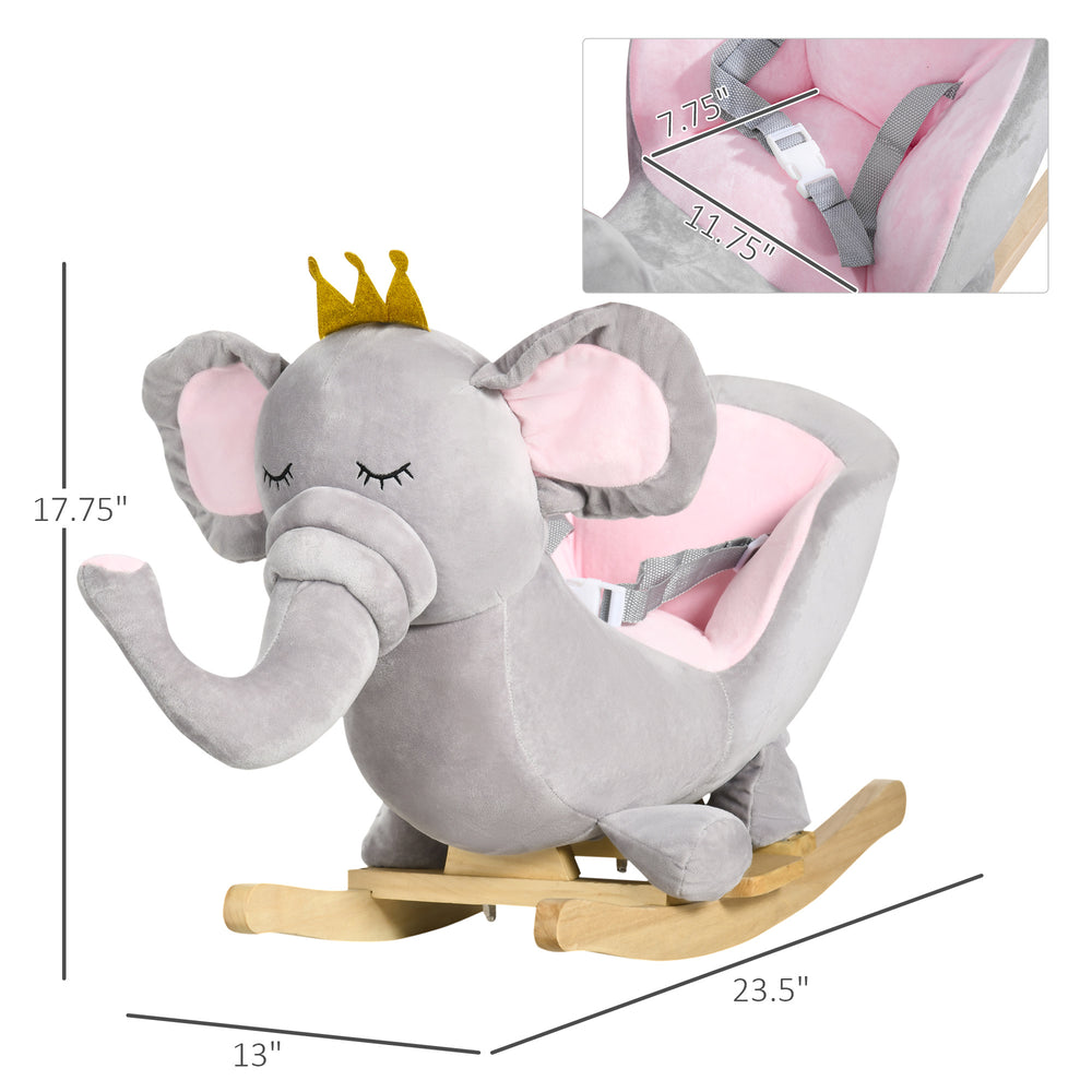 Qaba Elephant Rocking Chair - Fun & Safe Toddler Toy!