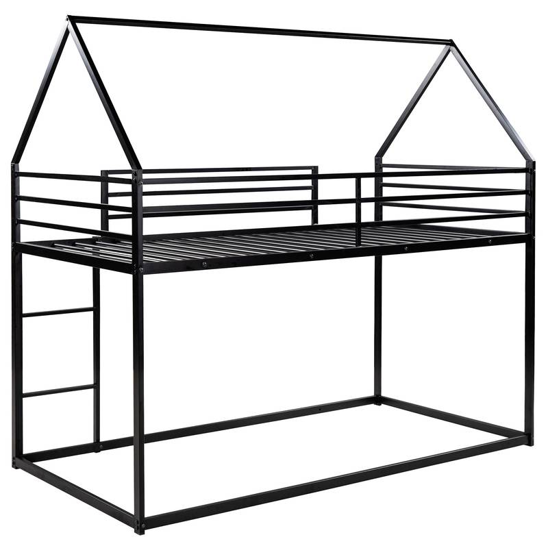 Cozy Black House Bunk Bed