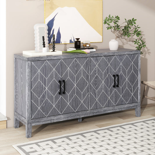 Chic Retro Sideboard with Adjustable Shelves